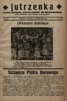 Jutrzenka : dodatek tygodniowy „Expresu Zagłębia” dla dzieci i młodzieży pod redakcją Czarnego Wujaszka. R. 2, 1937, nr 15