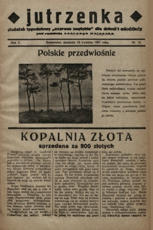 Jutrzenka : dodatek tygodniowy „Expresu Zagłębia” dla dzieci i młodzieży pod redakcją Czarnego Wujaszka. R. 2, 1937, nr 16