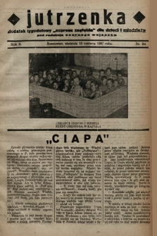 Jutrzenka : dodatek tygodniowy „Expresu Zagłębia” dla dzieci i młodzieży pod redakcją Czarnego Wujaszka. R. 2, 1937, nr 24