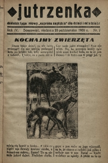 Jutrzenka : dodatek tygodniowy „Expresu Zagłębia” dla dzieci i młodzieży. R. 4, 1938, nr 7