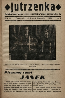 Jutrzenka : dodatek tygodniowy „Expresu Zagłębia” dla dzieci i młodzieży. R. 4, 1938, nr 9