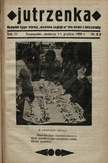 Jutrzenka : dodatek tygodniowy „Expresu Zagłębia” dla dzieci i młodzieży. R. 4, 1938, nr 23