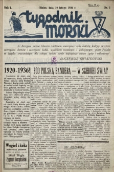 Tygodnik Morski. 1936, nr 1