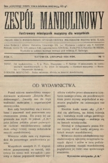 Zespół Mandolinowy : ilustrowany miesięcznik muzyczny dla wszystkich. R. 2, 1934, nr 11