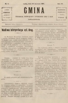 Gmina : tygodnik poświęcony interesom gmin i rad powiatowych. 1908, nr 3