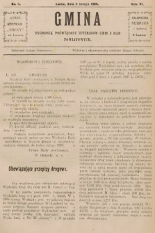 Gmina : tygodnik poświęcony interesom gmin i rad powiatowych. 1908, nr 5