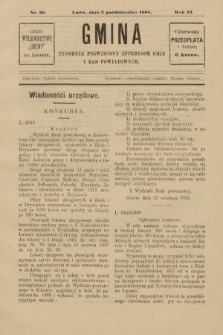 Gmina : tygodnik poświęcony interesom gmin i rad powiatowych. 1908, nr 28