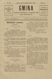 Gmina : tygodnik poświęcony interesom gmin i rad powiatowych. 1908, nr 29