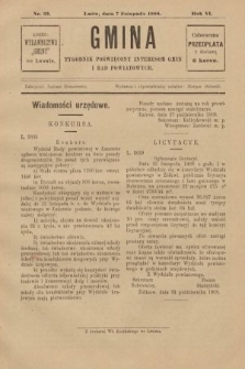Gmina : tygodnik poświęcony interesom gmin i rad powiatowych. 1908, nr 33