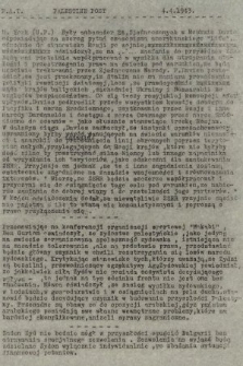 Przegląd Prasy Palestyńskiej : biuletyn Oddziału Polskiej Agencji Telegraficznej w Jerozolimie. 1943, nr 120
