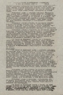 Przegląd Prasy Palestyńskiej : biuletyn Oddziału Polskiej Agencji Telegraficznej w Jerozolimie. 1943, nr 137
