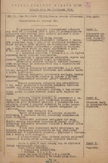 Rozkaz Komendy Miasta. 1918, nr 26