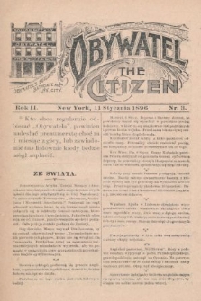 Obywatel = The Citizen. 1896, nr 3