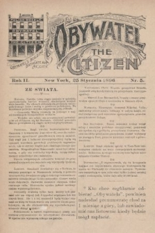 Obywatel = The Citizen. 1896, nr 5