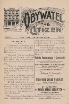 Obywatel = The Citizen. 1896, nr 8