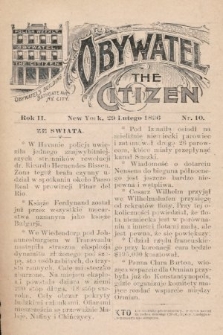 Obywatel = The Citizen. 1896, nr 10