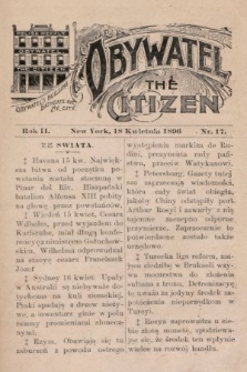 Obywatel = The Citizen. 1896, nr 17