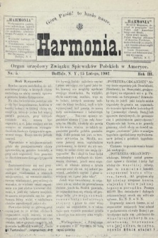 Harmonia : organ urzędowy Związku Śpiewaków Polskich w Ameryce. R. 3, 1902, nr 5
