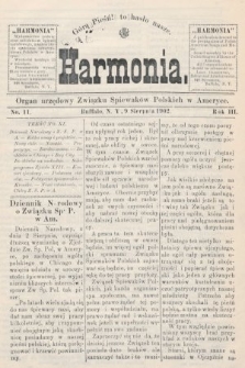 Harmonia : organ urzędowy Związku Śpiewaków Polskich w Ameryce. R. 3, 1902, nr 11