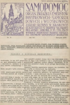Samopomoc : organ Związku Emerytów Państwowych, Samorządowych i Wojskowych. 1937, nr 8