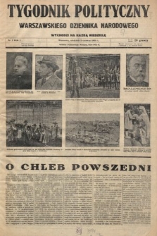 Tygodnik Polityczny Warszawskiego Dziennika Narodowego : wychodzi na każdą niedzielę. 1935, nr 1