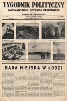 Tygodnik Polityczny Warszawskiego Dziennika Narodowego : wychodzi na każdą niedzielę. 1935, nr 7