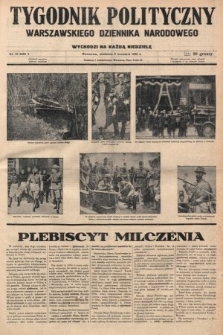 Tygodnik Polityczny Warszawskiego Dziennika Narodowego : wychodzi na każdą niedzielę. 1935, nr 15