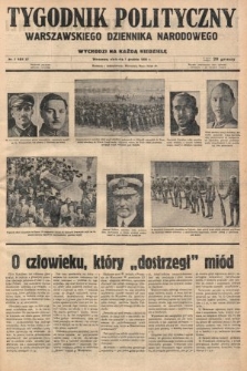 Tygodnik Polityczny Warszawskiego Dziennika Narodowego : wychodzi na każdą niedzielę. 1935, nr 27