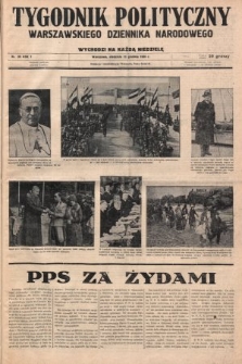 Tygodnik Polityczny Warszawskiego Dziennika Narodowego : wychodzi na każdą niedzielę. 1935, nr 30