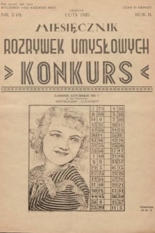Miesięcznik Rozrywek Umysłowych „Konkurs”. 1935, nr 2