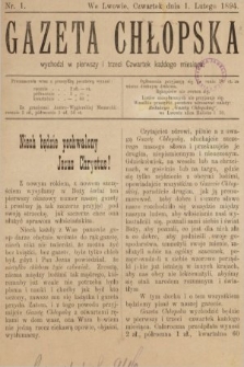 Gazeta Chłopska. 1894, nr 1