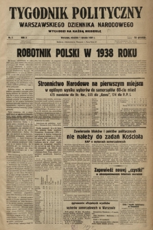 Tygodnik Polityczny Warszawskiego Dziennika Narodowego : wychodzi na każdą niedzielę. 1939, nr 1