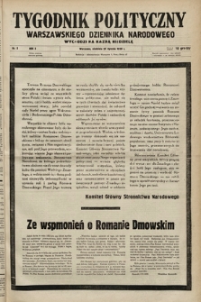 Tygodnik Polityczny Warszawskiego Dziennika Narodowego : wychodzi na każdą niedzielę. 1939, nr 5