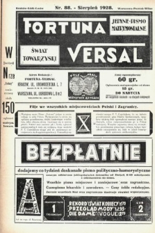 Fortuna Versal : jedyne pismo matrymonialne : świat towarzyski. 1928, nr 88