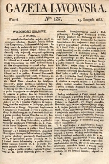 Gazeta Lwowska. 1833, nr 137