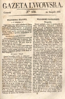 Gazeta Lwowska. 1833, nr 138