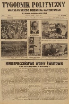 Tygodnik Polityczny Warszawskiego Dziennika Narodowego : wychodzi na każdą niedzielę. 1936, nr 31