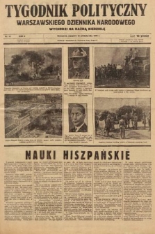 Tygodnik Polityczny Warszawskiego Dziennika Narodowego : wychodzi na każdą niedzielę. 1936, nr 41