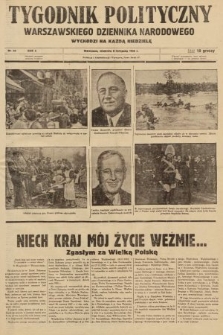 Tygodnik Polityczny Warszawskiego Dziennika Narodowego : wychodzi na każdą niedzielę. 1936, nr 44