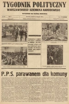 Tygodnik Polityczny Warszawskiego Dziennika Narodowego : wychodzi na każdą niedzielę. 1936, nr 46