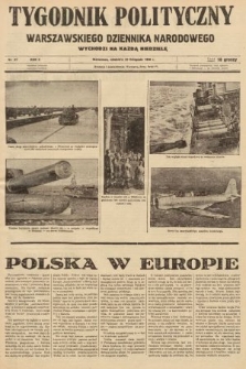 Tygodnik Polityczny Warszawskiego Dziennika Narodowego : wychodzi na każdą niedzielę. 1936, nr 47