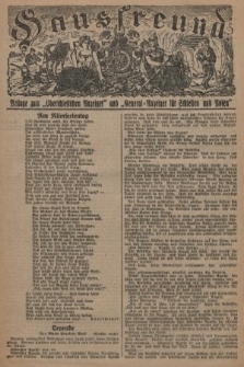 Hausfreund : Beilage zum „Oberschlesischen Anzeiger" und "General-Anzeiger für Schlesien und Posen". 1929, [nr 4]