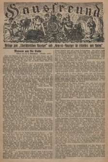 Hausfreund : Beilage zum „Oberschlesischen Anzeiger" und "General-Anzeiger für Schlesien und Posen". 1929, [nr 8]