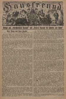 Hausfreund : Beilage zum „Oberschlesischen Anzeiger" und "General-Anzeiger für Schlesien und Posen". 1929, [nr 31]