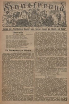 Hausfreund : Beilage zum „Oberschlesischen Anzeiger" und "General-Anzeiger für Schlesien und Posen". 1929, [nr 34]