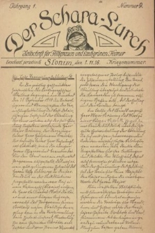 Der Schara-Lurch : Zeitschrift für feldgrauen und laubgrünen Humor. 1916, nr 9