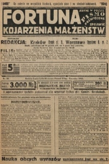 Fortuna : jedyne w Polsce pismo poświęcone sprawom kojarzenia małżeństw. 1923, nr 40