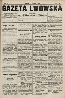 Gazeta Lwowska. 1918, nr 47