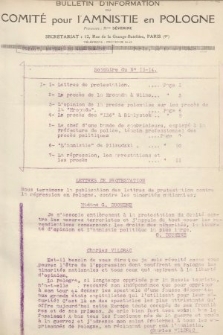 Bulletin d'Information du Comité pour l'Amnistié en Pologne. 1928, nr 13