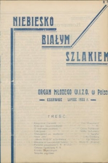 Niebiesko Białym Szlakiem : organ Młodego W.I.Z.O w Polsce. 1933, nr 4